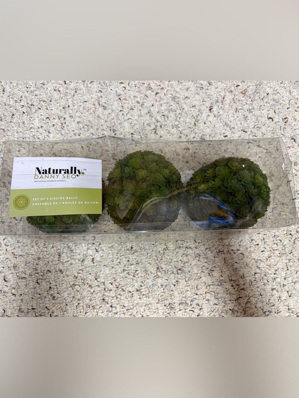 Green Decorative Succulent Ball Trio - Home Decor